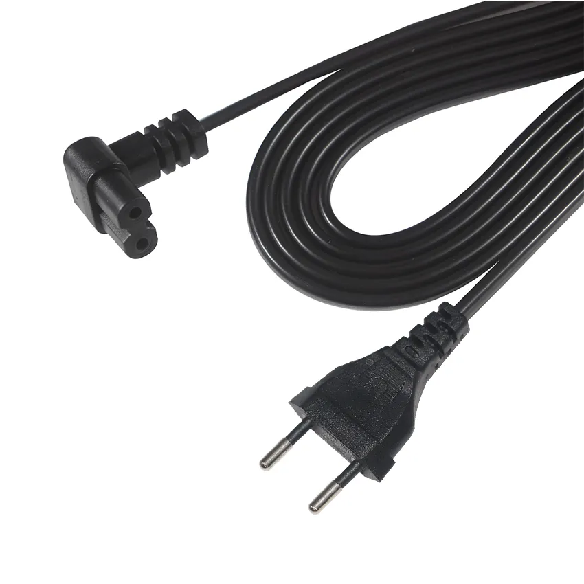 ЕС Figure 8 IEC C7 L-образный кабель питания 250 В Европейский стандарт 2-контактный шнур питания переменного тока для принтеров, адаптеров для ноутбуков