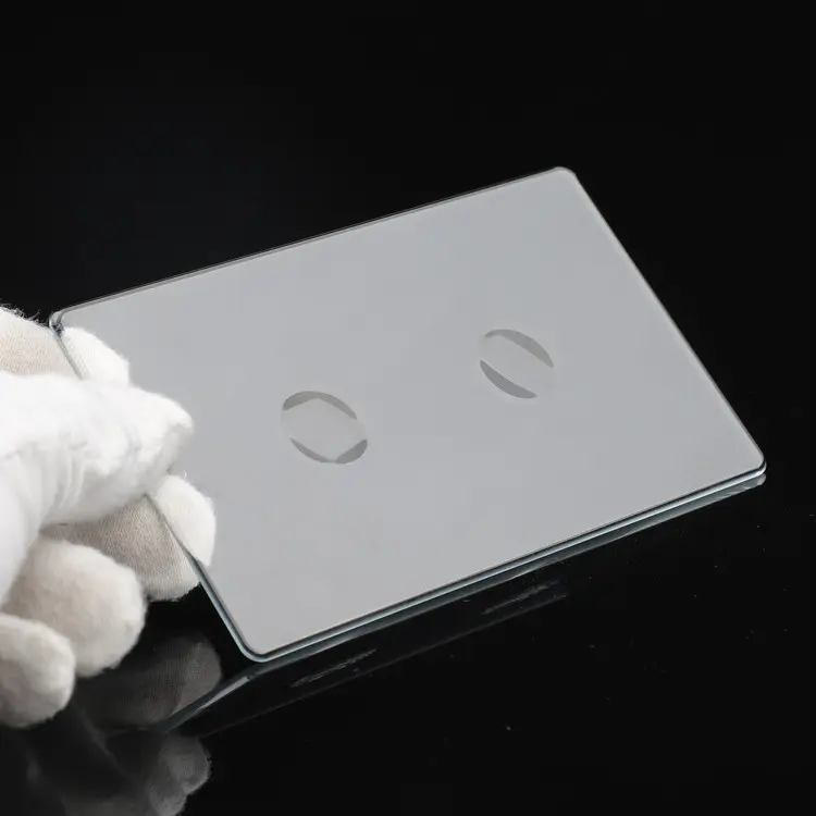 Fabricante de vidro temperado personalizado para luz inteligente interruptor de toque