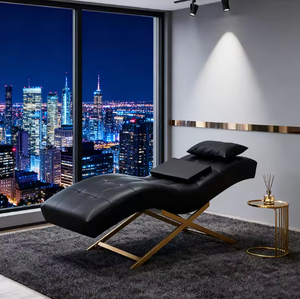 Mesa de Masaje Plegable Tradicional de Cuero Sintético de la Mejor Calidad, Duradera, para Salón de Belleza, Exteriores y Baño, con Diseño Curvo - Product Image 4