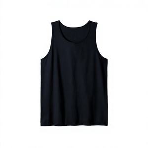 <b>Men</b> <b>White</b> 100% Cotton Breathable Sporty <b>Tank</b> <b>Top</b> Wide Shoulder Sleeveless T-shirt Loose Plus Size Summer Sports Undershirt - Product Image 3
