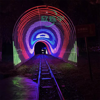 Lámpara de túnel RGB de vendedor caliente, luz con motivo 2D impermeable para exteriores