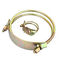 Collier de serrage double fil en acier inoxydable de 6,5 pouces, robuste, pour tuyaux, OEM, différentes tailles pour fixation de flexibles