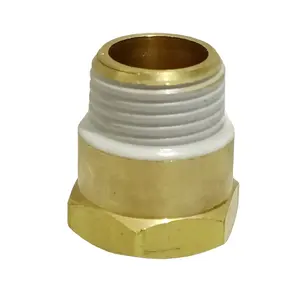 Careful Selection 28Mm Long Brass Couplings Reduced Socket Round Adaptor For Water Pipe