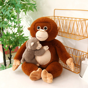 ตุ๊กตาลิงแม่<span class=keywords><strong>ลูก</strong></span>แบบ OEM/ODM ผลิตตามสั่ง - สีสันปรับแต่งได้ ตุ๊กตาครอบครัวกอริลลาแบบกำหนดเองสำหรับเป็นของขวัญ - Product Image 2