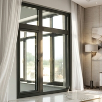 Fenêtres extérieures horizontales fixes en alliage d'aluminium série 80 avec verre trempé, best-seller pour appartements en immeubles de grande hauteur