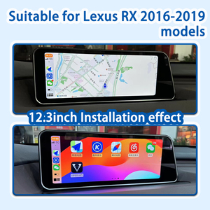 AndroidカーヘッドユニットGPS LinuxステレオサウンドシステムMP3 Apple CarPlay TV CDプレーヤーレクサスRX 2016-21年ダッシュボード配置