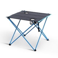Sunnyfeel — Table pliable, Table de Camping, compacte et légère, avec porte-tasse et poche latérale, pour pelouse/extérieur, offre spéciale