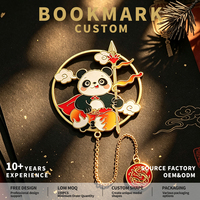 Marque-page créatif en tôle métallique de haute qualité, motif panda de style chinois, cadeau exquis et culturellement créatif