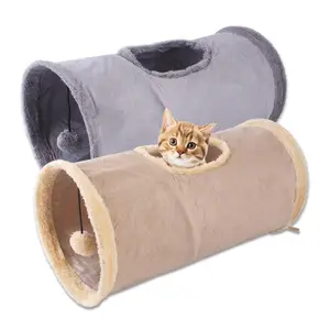 Túnel plegable para gatos, juguete de entrenamiento para cachorros y conejos, venta al por mayor