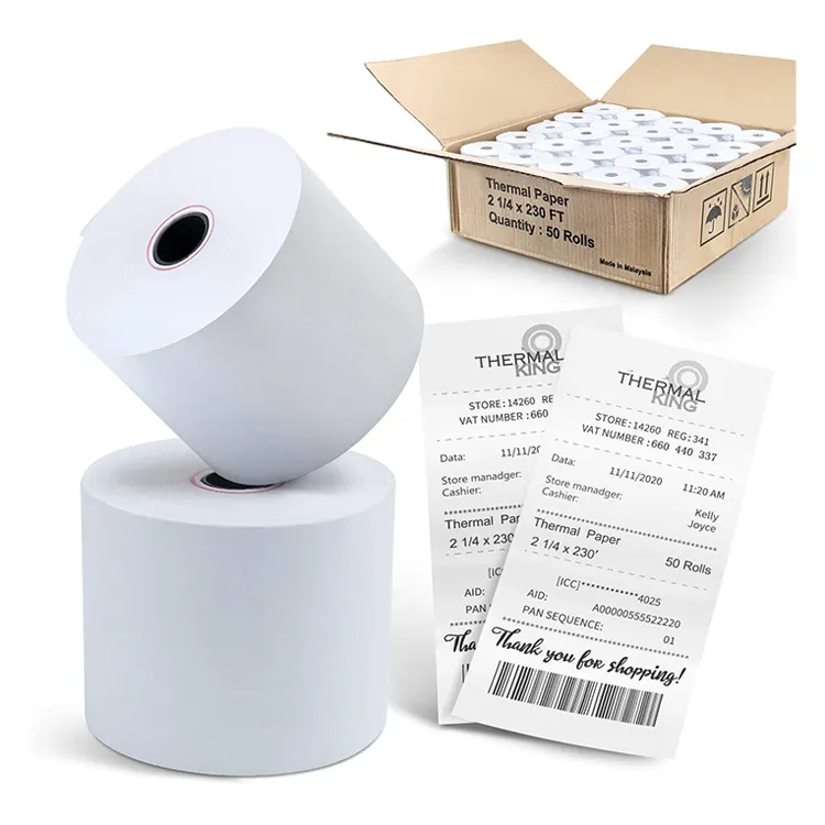 Manufacturer 80x40mm 80 x 80mm Thermal Paper Till Rolls For POS/ATM