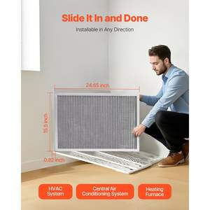 16x25x1 Filtro de aire electrostático de aluminio MERV 8 Real 15,5x24,65x0,82 Alta eficiencia para el hogar y la Oficina - Product Image 4