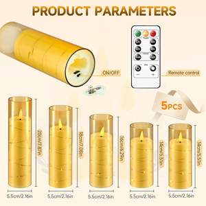 Bougie Pilier LED Sans Flamme Effet Scintillant 2026 – Nouveauté Tendance pour Mariage, Noël, Fêtes et Décoration Intérieure - Product Image 5