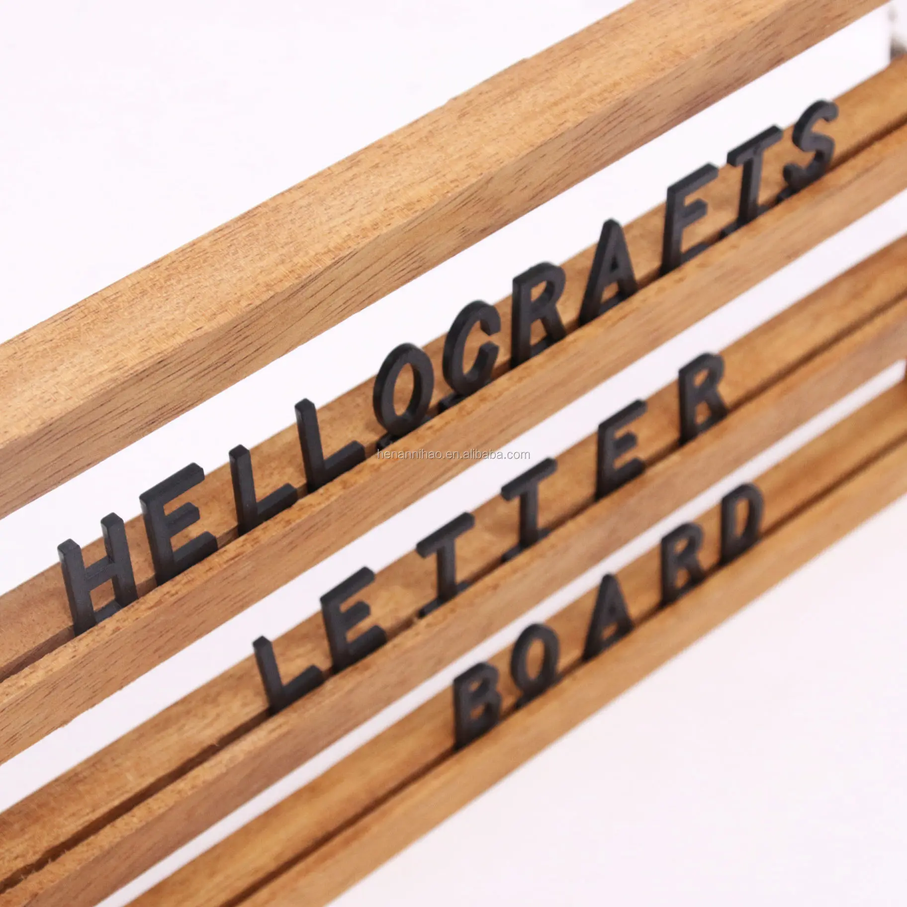 Amazon hot sale Wall Mount Letter Wooden Floating Shelf Letter Board oak /pine Solid