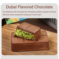 Chocolat Artisanal Exotique Personnalisé en Gros Pâte de Pistache de Dubaï Halal Végétarien Célèbre Chocolat Kataïfi OEM