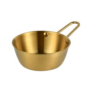 <span class=keywords><strong>Bol</strong></span> <span class=keywords><strong>d</strong></span>'assaisonnement pour barbecue rond en acier inoxydable 304 de style coréen extra épais avec poignée <span class=keywords><strong>bol</strong></span> à riz jetable en métal pour le camping - Product Image 3