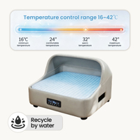 Lit intelligent pour animaux de compagnie OEM, refroidissement et chauffage, circulation d'eau sécurisée, matériau résistant aux rayures pour chats et chiens