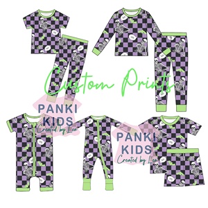 Conjunto de Pijamas Familiares de Bambú y Viscosa Personalizables de Alta Calidad de Fábrica, Conjuntos de Pijamas Familiares a Juego - Product Image 1