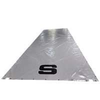 Bâche en polyester 540G 610G 700G brillante et mate, bâche en PVC 900 Gsm, bâche en PVC Panama 900g avec anneaux en D