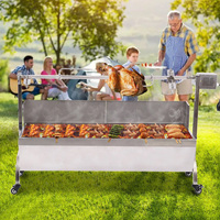 Barbecue de camping rotatif électrique Offre Spéciale personnalisé en acier inoxydable pour l'extérieur du camping Barbecue au charbon de bois à vendre