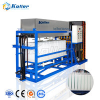 Machine à glace industrielle commerciale Koller en vente, 2t/jour, machine à fabriquer de la glace en bloc, congélateur