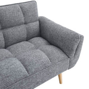 Sofá cama de madera, cofre de lino cocido, estilo clásico, futón, clic, Com cama - Product Image 6
