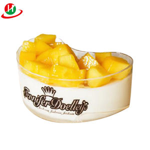 Récipient pour <span class=keywords><strong>Mousse</strong></span> à glace avec couvercle, conteneur de desserts, en plastique PS, 125ml, 4.22 Oz, en forme de lune, avec couvercle, aliments et poignée - Product Image 4