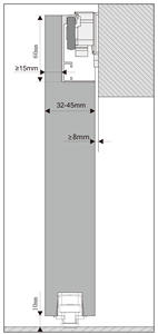 Kit de herrajes para puertas fantasma con sistema de puerta de Granero corredera interior de riel oculto - Product Image 5