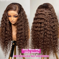 Perruque Lace Front Transparente 13x6 de 40 Pouces, Couleur Brun Chocolat, 100% Cheveux Humains Vierges, Fournisseur Canadien de Perruques en Dentelle