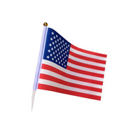 KRAFF RTS Promotional Gift amazon top seller American Flags On Sticks 4th of july flag decor