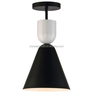 New Matte Black Metal LED Flush Mount Indoor Lamp Minimalist <b>Ceiling</b> Lamps <b>White</b> Acrylic <b>Shade</b> Hotel Switch Living Room - Product Image 4