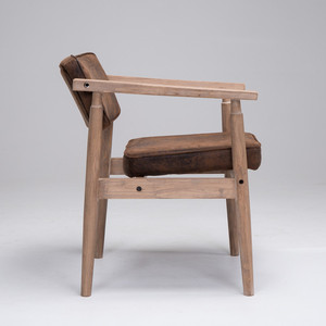 Restaurant design de luxe, chaises de salle à manger en tissu moderne, fauteuil d'école turque en bois massif pour hôtels - Product Image 1