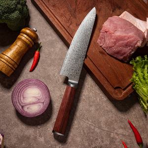 Couteau de cuisine personnalisé Damast VG10 Couteau de chef Couteaux damas vierges avec manche en bois - Product Image 4