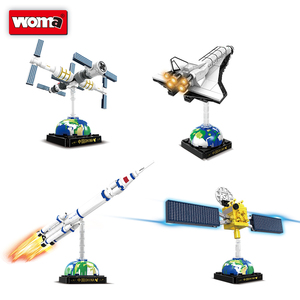 WOMA TOYS-bloques de construcción personalizados para niños, juguetes educativos para adultos, avión espacial aeronáutico, bloques de construcción - Product Image 1