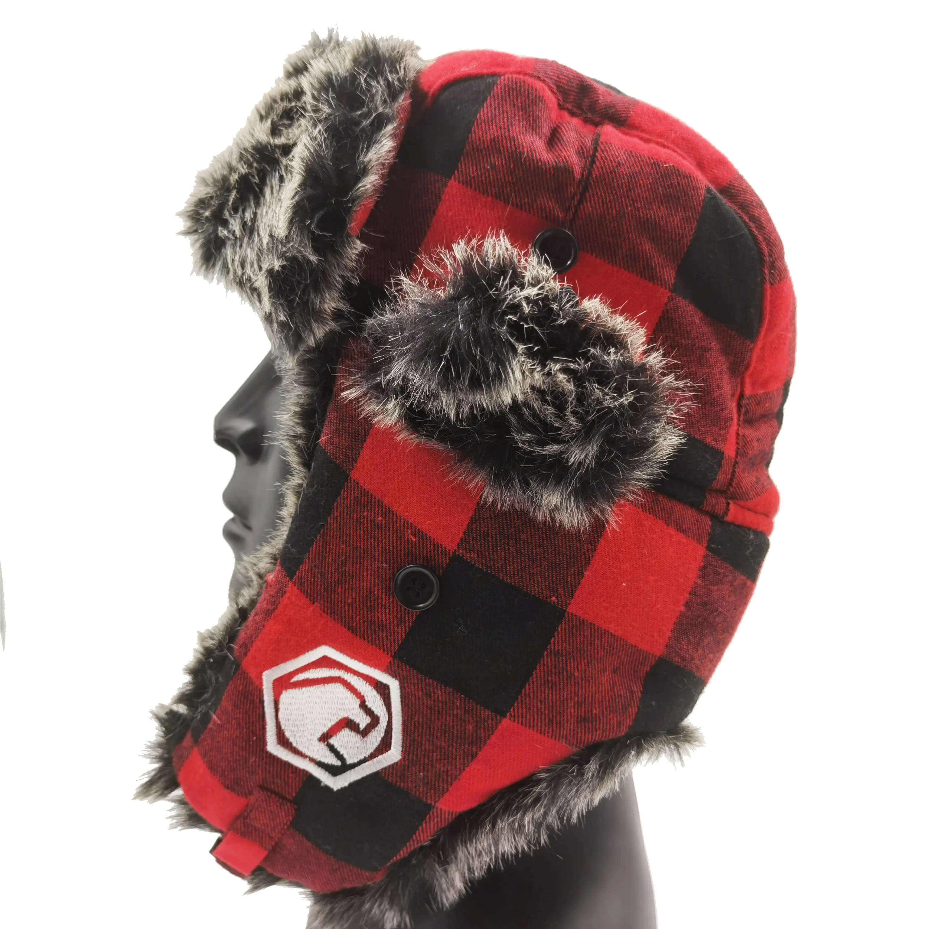 قبعة تروبر من الفراء الصناعي الروسية من النسيج الدافئ المخصص لفصل الشتاء