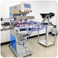 Machine d'impression automatique de tampons 2 couleurs machine d'impression de tampon de bouchon de bouteille en plastique bouteille pp couvercle mquina inpresora de capsules