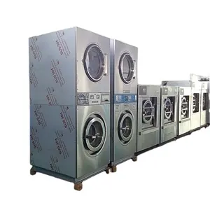 Industrial automático a fichas lavando máquina de secagem para lavanderia