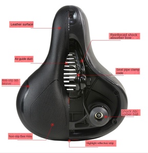 Sillín de <span class=keywords><strong>bicicleta</strong></span> de cuero suave cómodo <span class=keywords><strong>asiento</strong></span> de <span class=keywords><strong>bicicleta</strong></span> de carretera de <span class=keywords><strong>montaña</strong></span> - Product Image 1