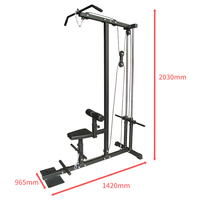 Appareil de fitness : Machine à tractions dorsales avec siège, Tour de traction dorsale, Machine à poulies pour tractions et abaissements (haute et basse)