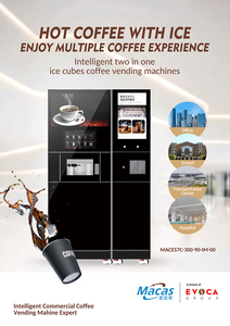 เครื่องจำหน่ายกาแฟแบบสั่งทำด้วยระบบสัมผัสหน้าจอ รุ่น Macas Maces7c-300-90-im-00 ระดับเชิงพาณิชย์ พร้อมเครื่องทำน้ำแข็ง Evoca สแตนเลสสตีล รุ่น Maces7c-30 - Product Image 2