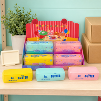 Jouet Squishy en forme de bâton de beurre, à pétrir, anti-stress, avec son couineur, blocs de construction malléables, cadeau ludique