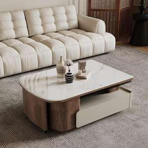 Chic Nordic Modern Lift Top <span class=keywords><strong>Mesa</strong></span> de <span class=keywords><strong>centro</strong></span> para sala de estar Durable Almacenamiento versátil <span class=keywords><strong>Estilo</strong></span> moderno Farmhouse Home Center Table - Product Image 1