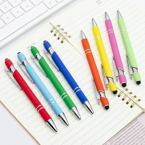 Bulk Großhandel 1,0mm Custom Logo Personal isierte Aluminium Metall Kugelschreiber 2 in 1 Kugelschreiber Stylus Screen Touch Pen - Product Image 4