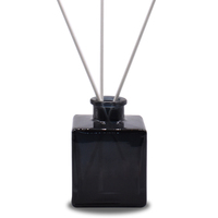 Haute bouteille de diffuseur en verre carré givré vide lumineux de 50ml avec la base épaisse