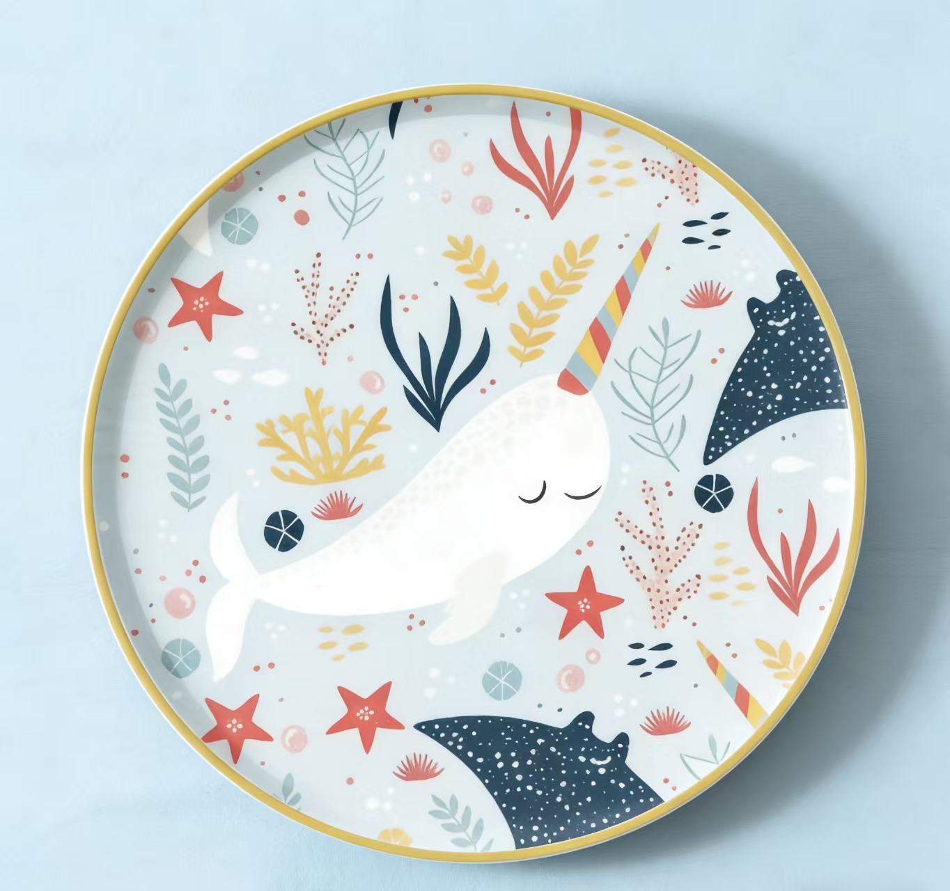 จานกลม 7 นิ้ว * 8 ชิ้น