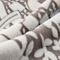 Couverture en Sherpa Jacquard Texturée à Motifs Floraux Classiques OEM ODM, Cadeau de Thanksgiving, Décoration de Maison de Style Ferme