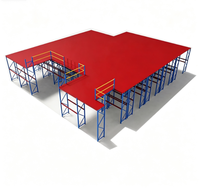 Plateforme de stockage de type loft - Structure en acier démontable robuste et personnalisable pour entrepôts et mezzanines