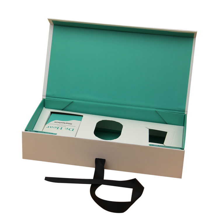 custom logo print flat packing folding magnetic matt luxury gift box cardboard folding packaging boxes with ribbon