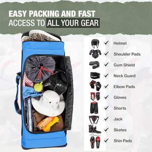 Muestra gratis Bolsas de hockey sobre hielo Bolsa de transporte de viaje con cómoda correa de hombro ajustable para hombres y mujeres adultos - Product Image 5