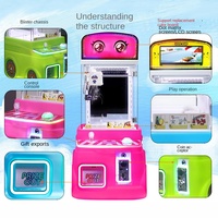Vente en gros directe usine : Machine à griffes pour enfants, modèle mini boutique, style arcade, pour attraper les jouets en peluche, monnayeur, simple joueur