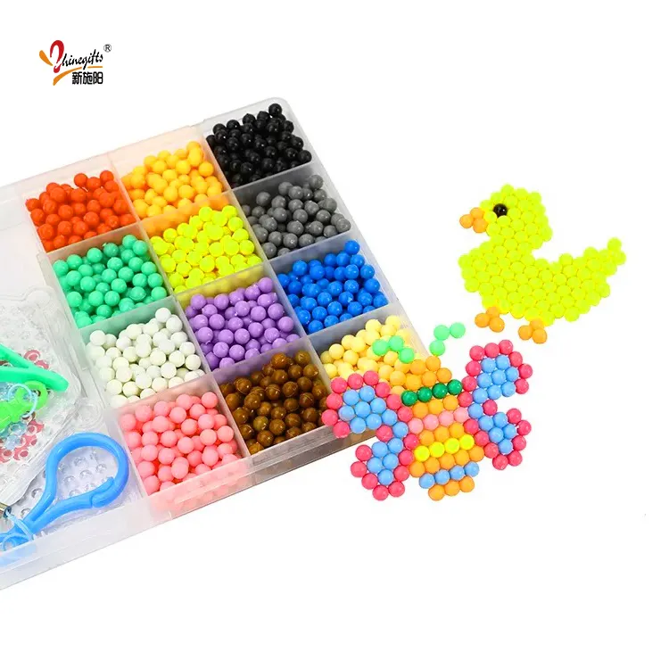 Hot Selling Educational Diy Magic Water Beads Fun Craft Art Crafts Toys Fuse Beads Set Perler Beads